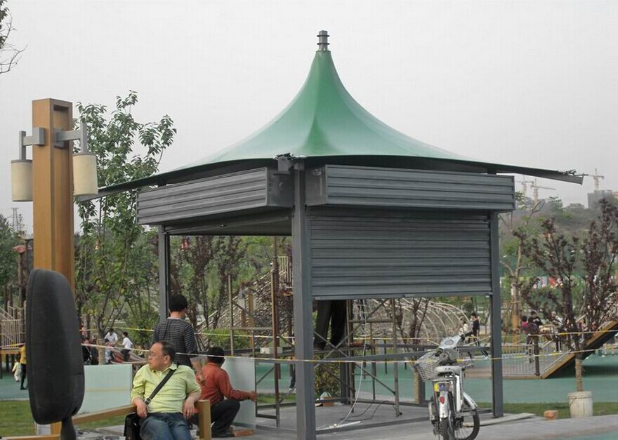 綠色景觀膜涼亭