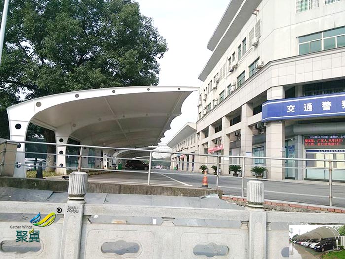 福建家用遮陽張拉膜停車棚充電樁設計公司