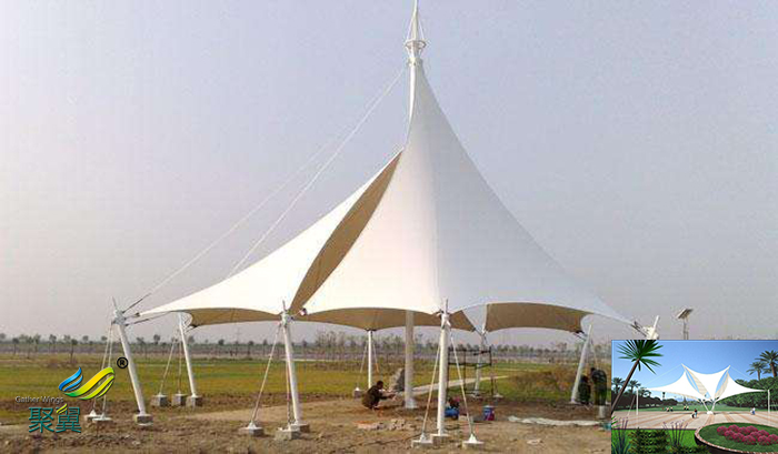 浙江膜結構廣場景觀小品張拉膜公司