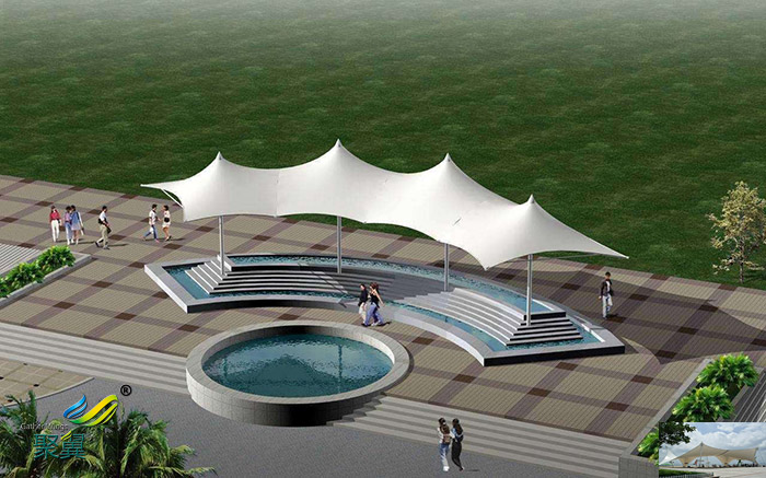 上海景觀張拉膜結構停車棚工程公司廠家設計