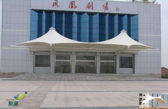 重慶屋頂社區活動張拉舞臺膜結構效果圖