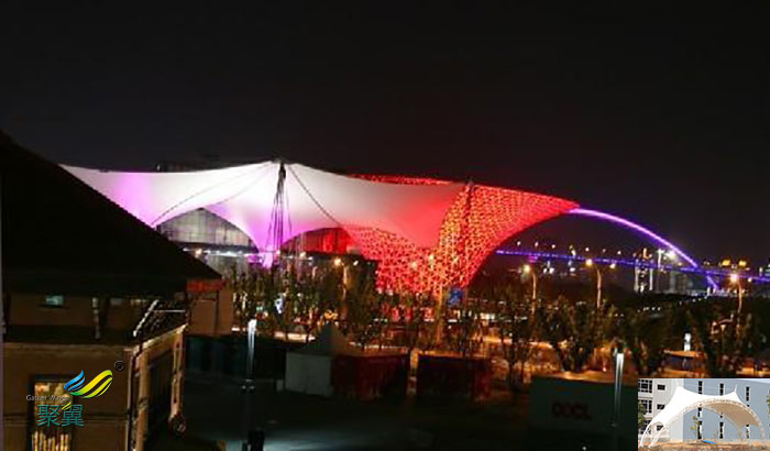 沈陽屋頂張拉活動演出舞臺膜結構廠家效果圖