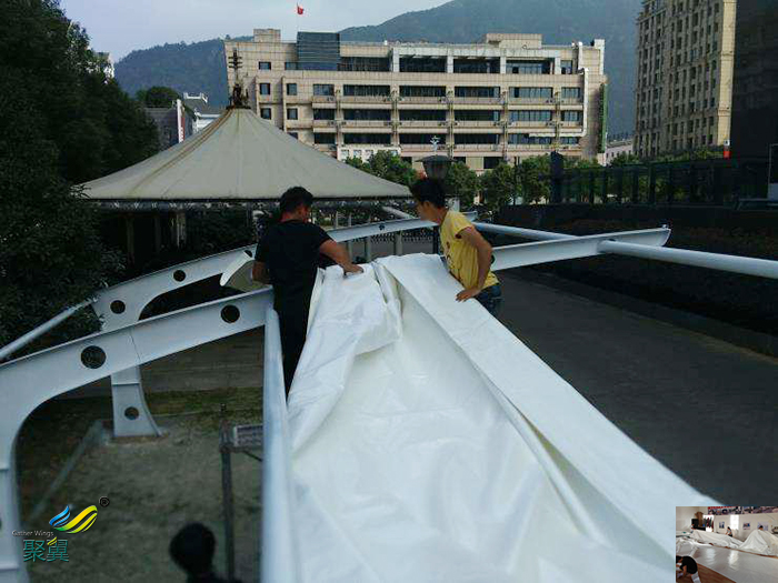 國內品牌膜結構車棚膜布材料種類生產商膜布視頻 