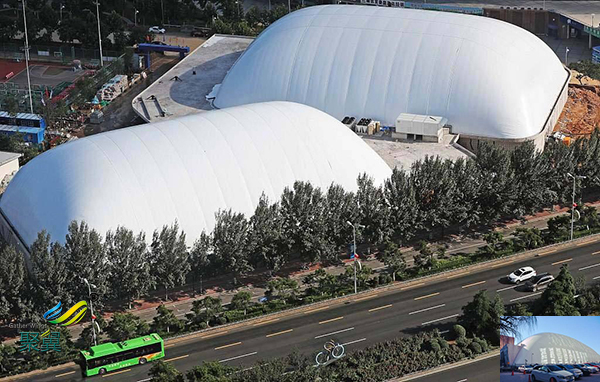 上海充氣水立方經典索膜結構建筑模型基礎特點案例分析